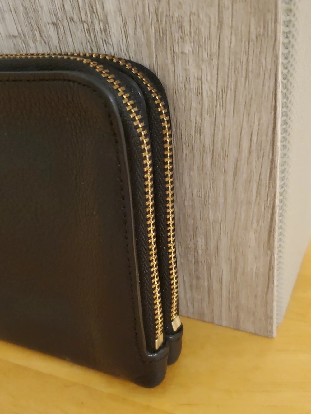 Coach Large Black Pebbled Leather Double Zip Wristlet ... Fits Phone & More - Picture 4 of 9